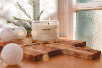 Bougie à la cire de soja Gingerbread Gold Lid | Vente en gros