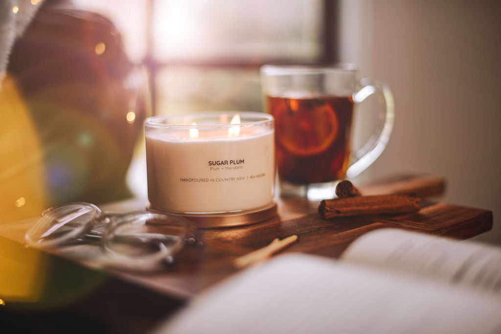 Bougie à la cire de soja Sugar Plum Gold Lid