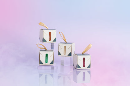 Mini bougie à la cire de soja avec couvercle doré Boule de Noël