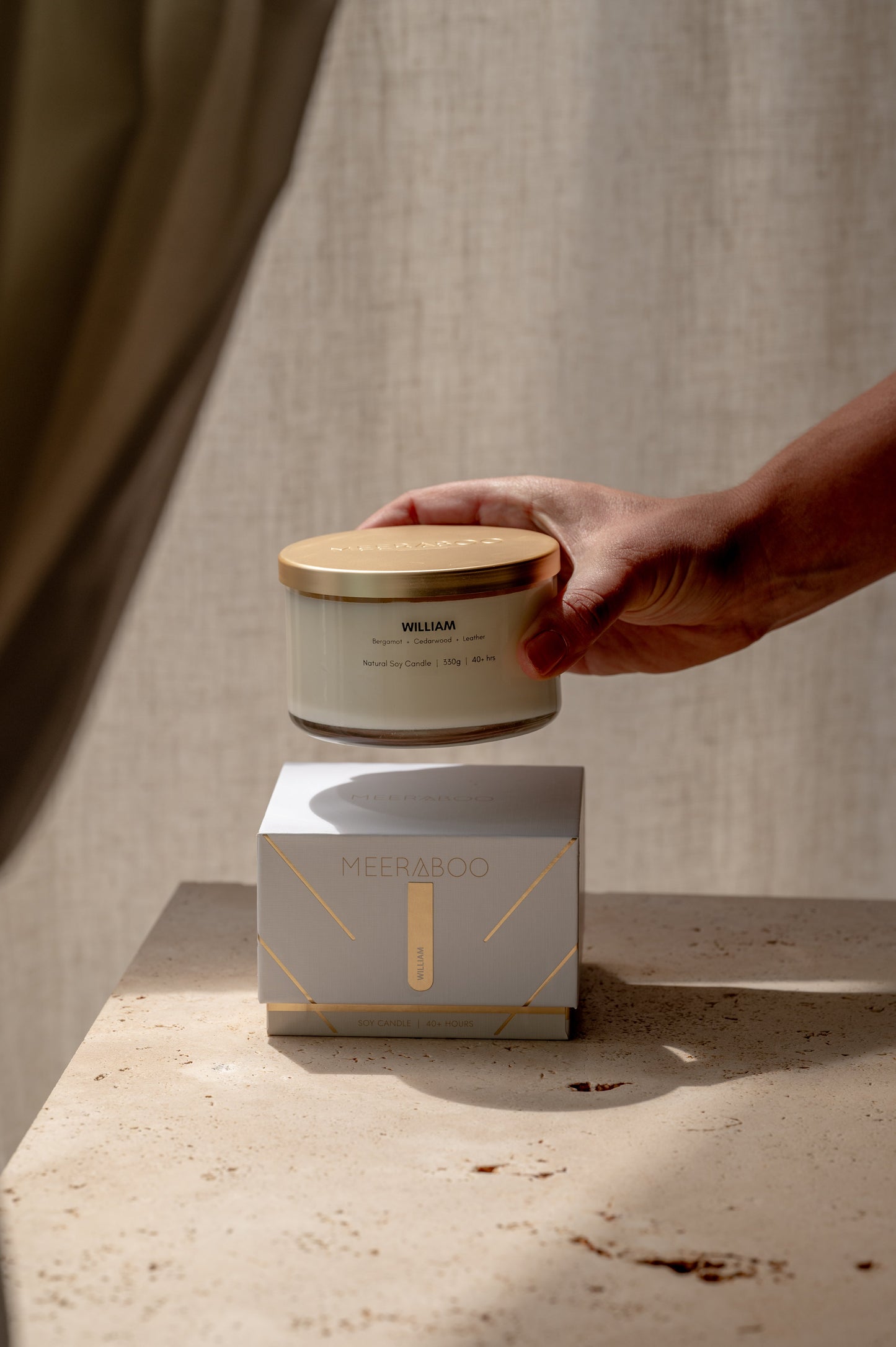 Bougie à la cire de soja William Gold Lid | Vente en gros