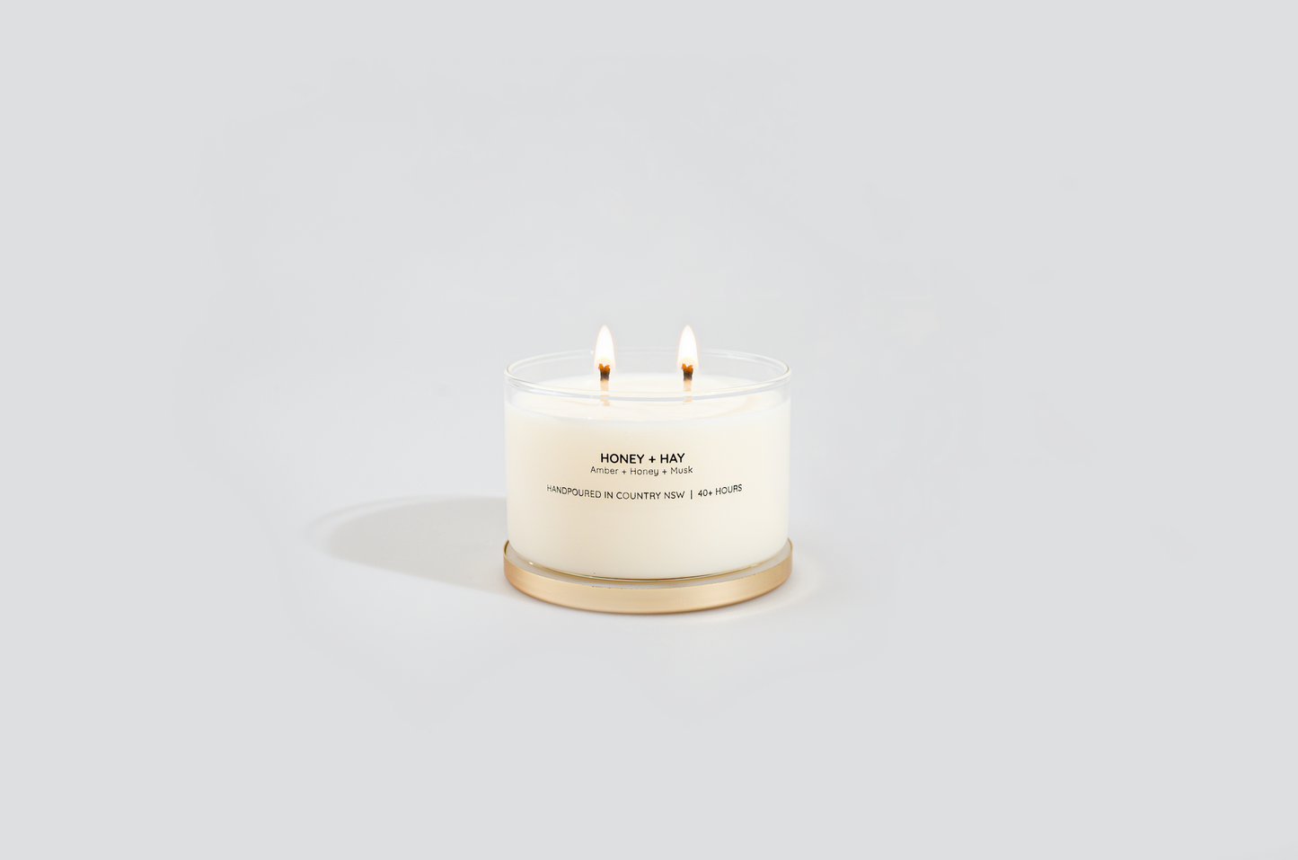 Bougie à la cire de soja Honey + Hay Gold Lid