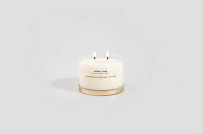 Bougie à la cire de soja Honey + Hay Gold Lid