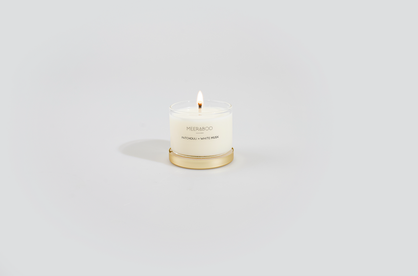 Mini bougie à la cire de soja avec couvercle doré Boule de Noël