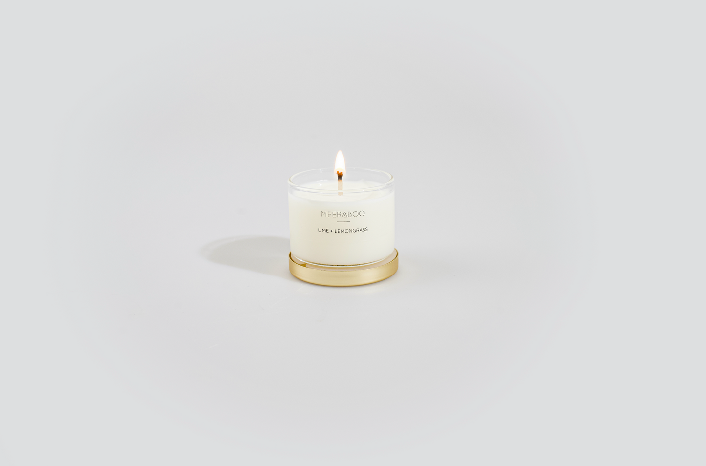 Mini bougie à la cire de soja avec couvercle doré Boule de Noël