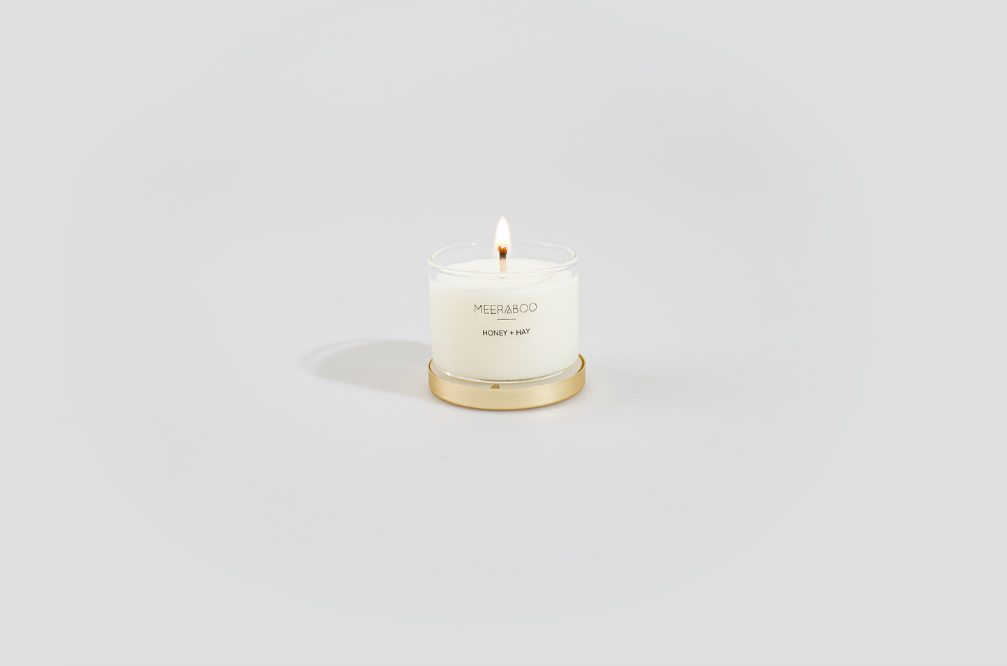 Mini bougie à la cire de soja avec couvercle doré Boule de Noël