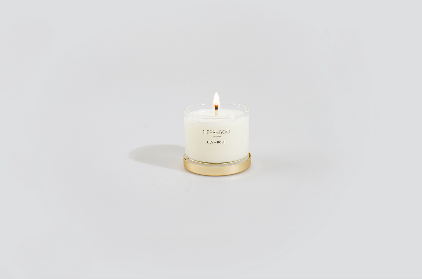 Mini bougie à la cire de soja avec couvercle doré Boule de Noël