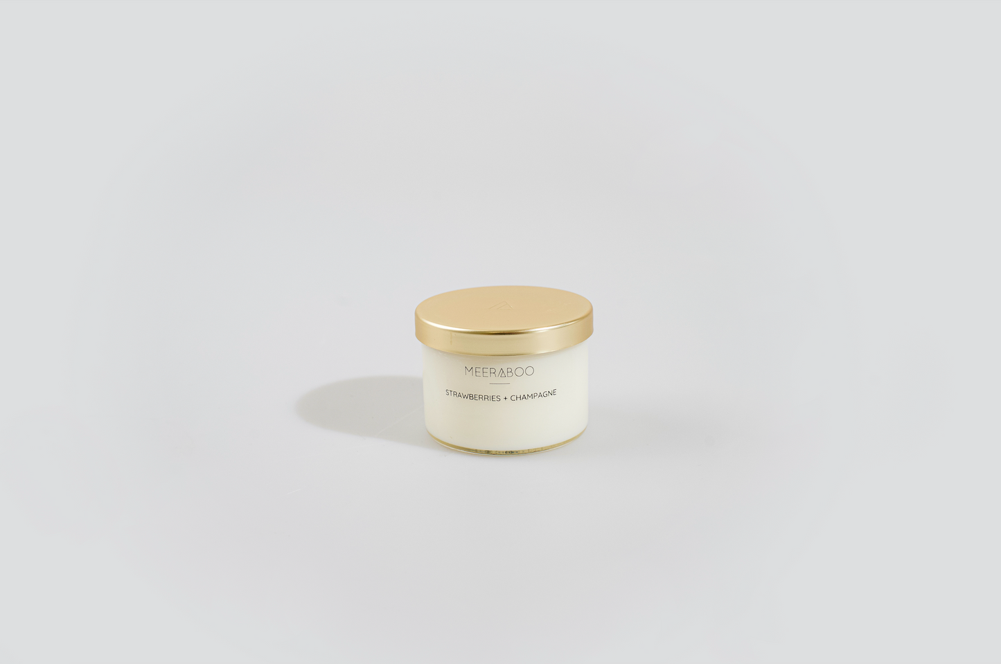 Mini bougie à la cire de soja avec couvercle doré Boule de Noël