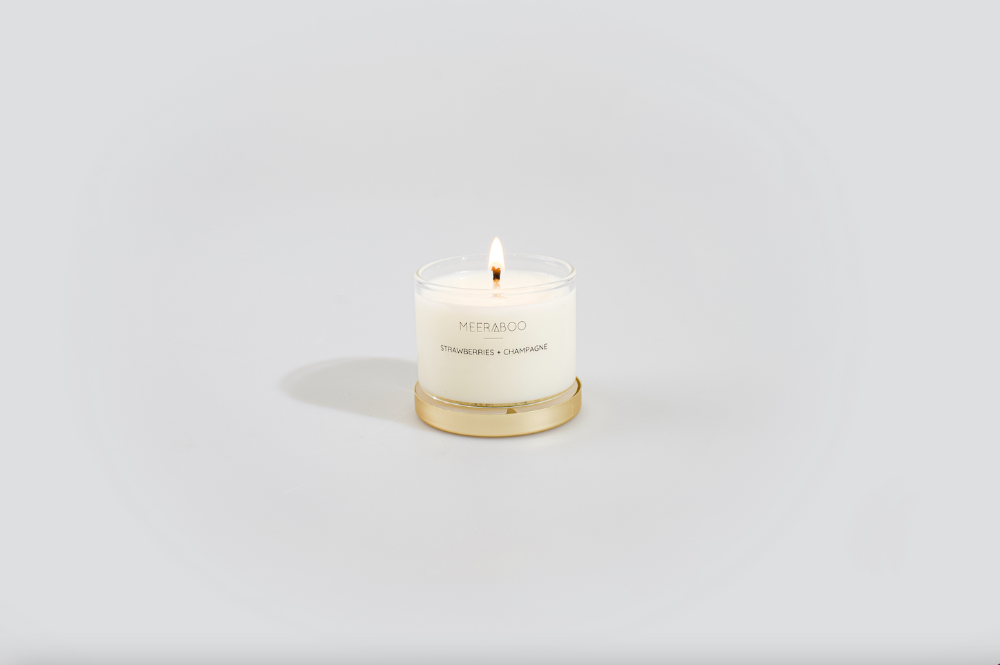 Mini bougie à la cire de soja avec couvercle doré Boule de Noël