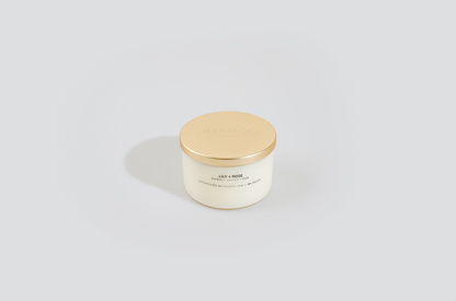 Bougie à la cire de soja Lily + Rose Gold Lid